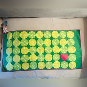 Clutch  Towel with Tennis Theme NWT